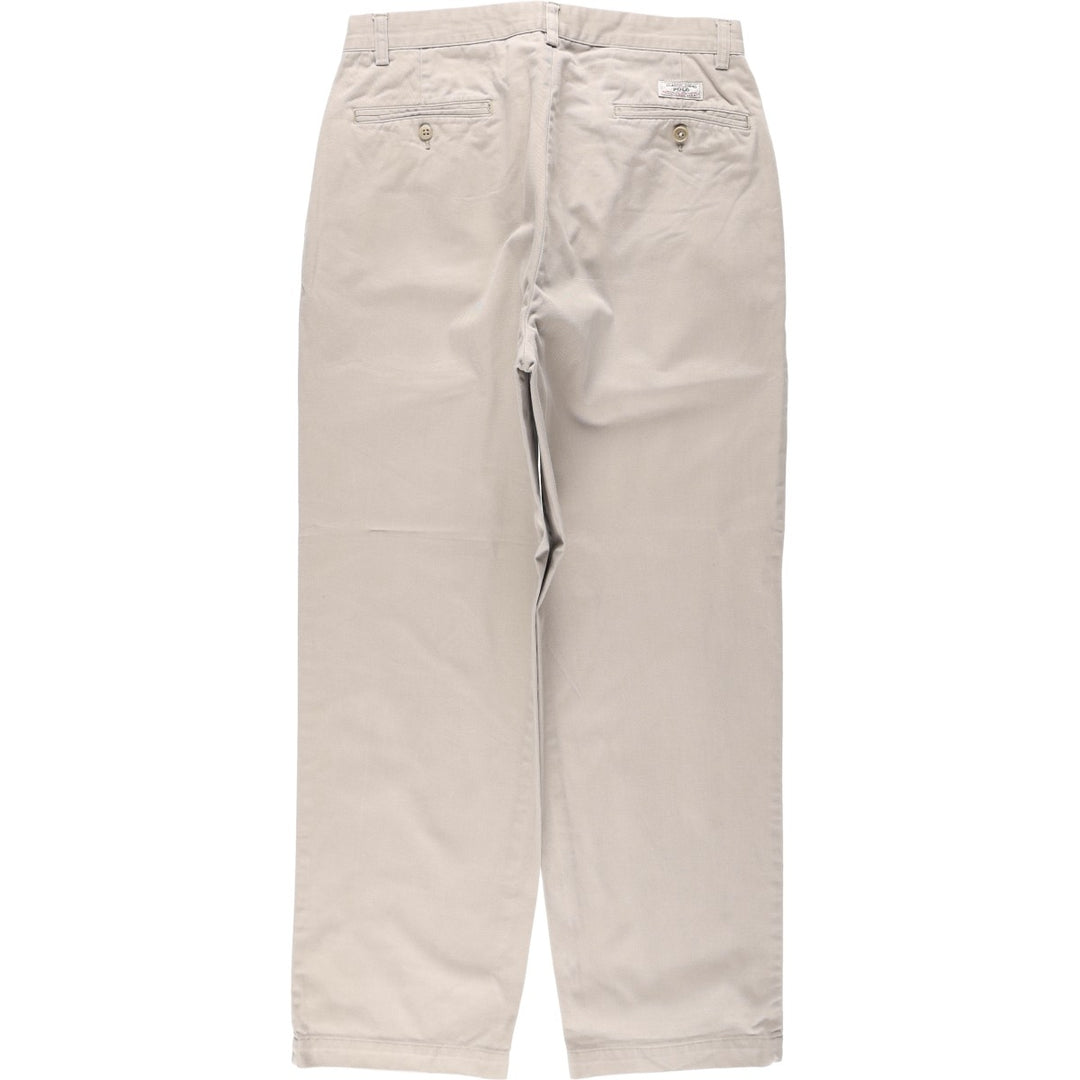 Ralph Lauren POLO by Ralph Lauren ANDREW PANT Two-pleat Chino Pants Men's W32 equivalent cotton Beige type Vintage Second Hand