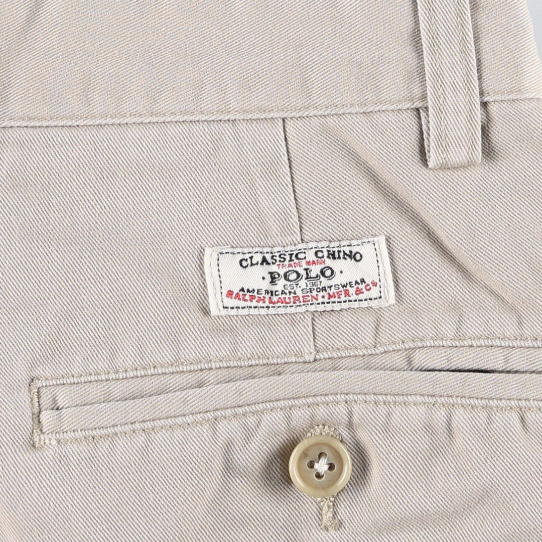 Ralph Lauren POLO by Ralph Lauren ANDREW PANT Two-pleat Chino Pants Men's W32 equivalent cotton Beige type Vintage Second Hand