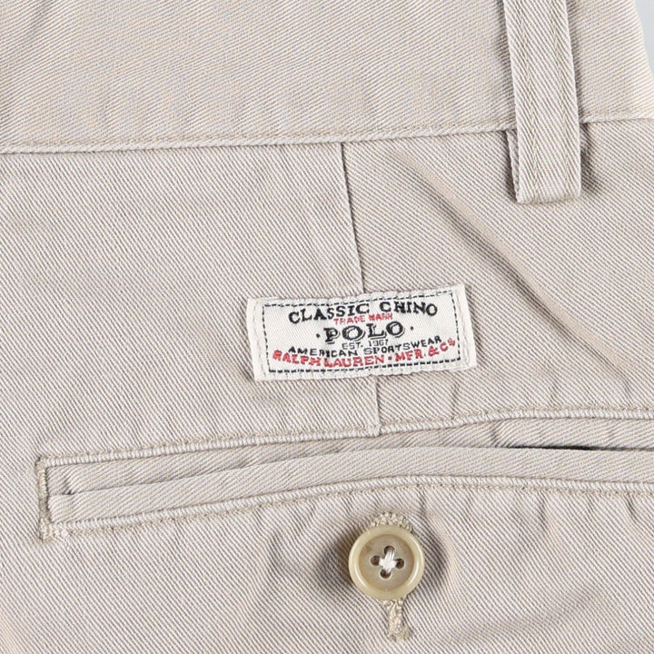 Ralph Lauren POLO by Ralph Lauren ANDREW PANT Two-pleat Chino Pants Men's W32 equivalent cotton Beige type Vintage Second Hand
