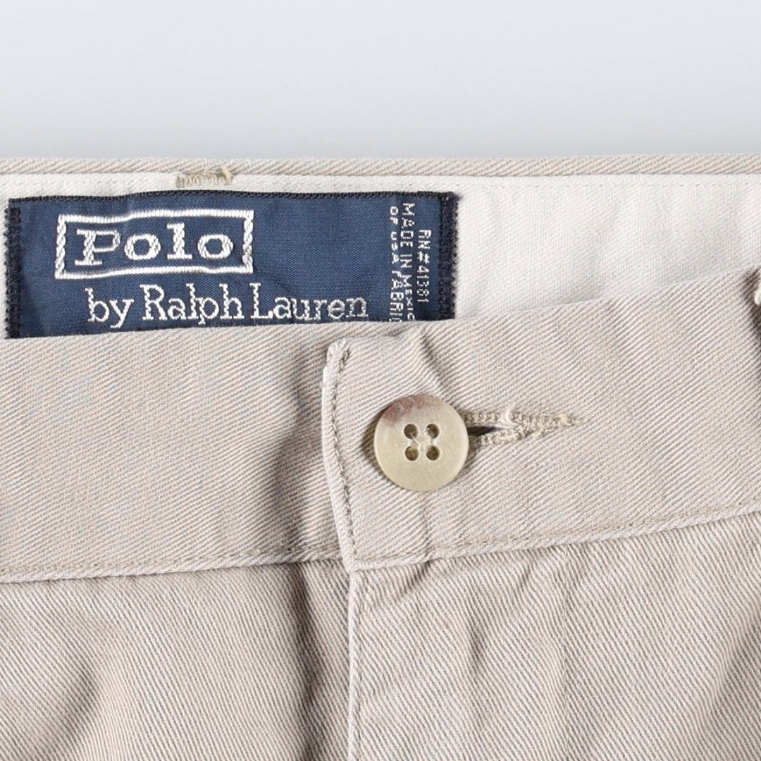 Ralph Lauren POLO by Ralph Lauren ANDREW PANT Two-pleat Chino Pants Men's W32 equivalent cotton Beige type Vintage Second Hand