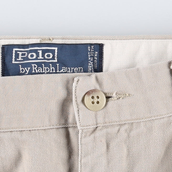 Ralph Lauren POLO by Ralph Lauren ANDREW PANT Two-pleat Chino Pants Men's W32 equivalent cotton Beige type Vintage Second Hand