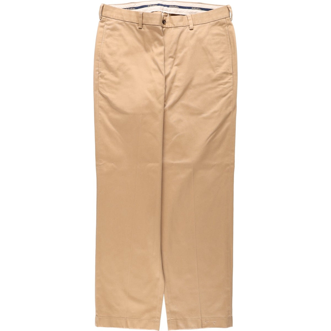 Brooks Brothers ADVANTAGE CHINO HUDSON Chino Pants, Men's W37 (approx.) cotton Khaki type beige Vintage Second Hand