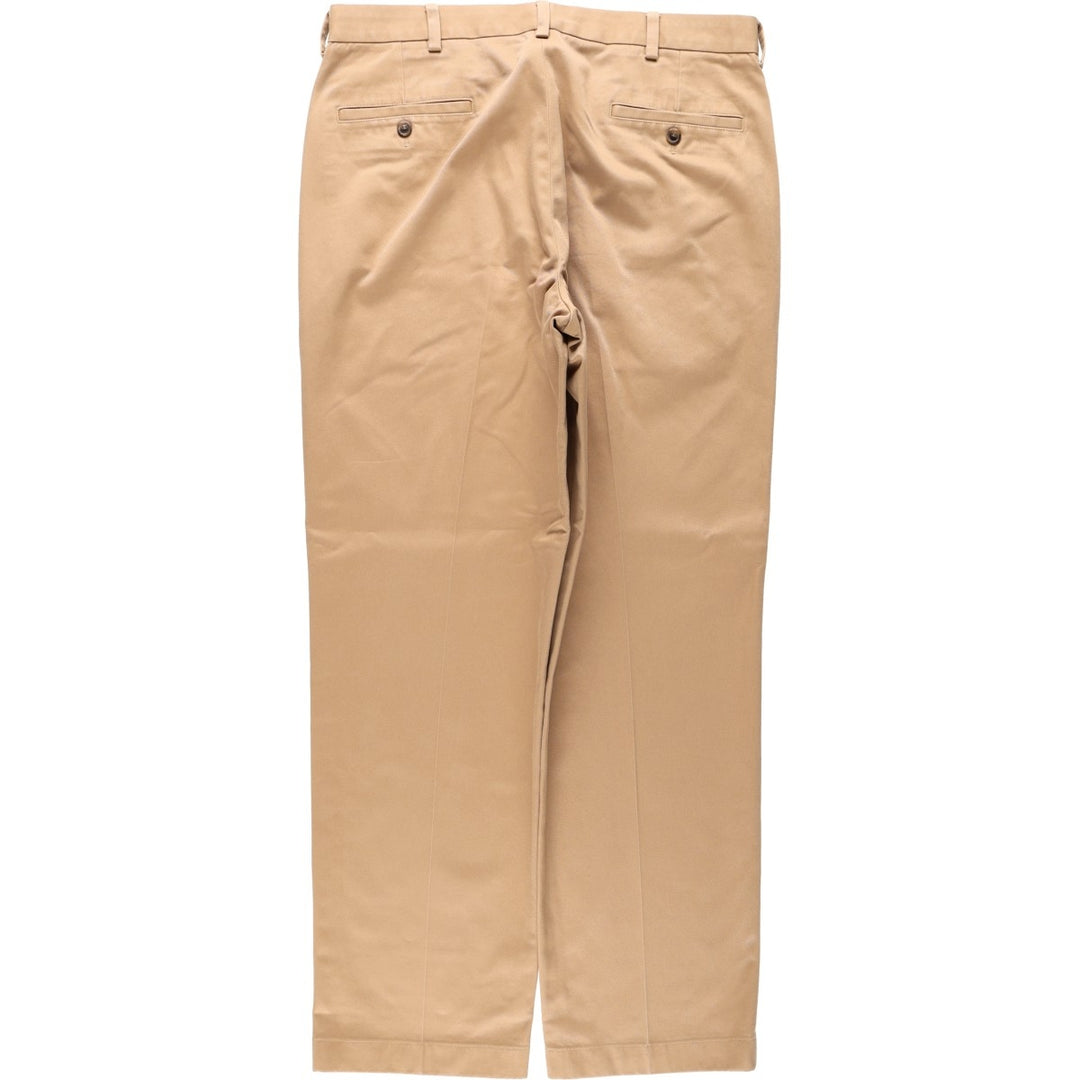 Brooks Brothers ADVANTAGE CHINO HUDSON Chino Pants, Men's W37 (approx.) cotton Khaki type beige Vintage Second Hand