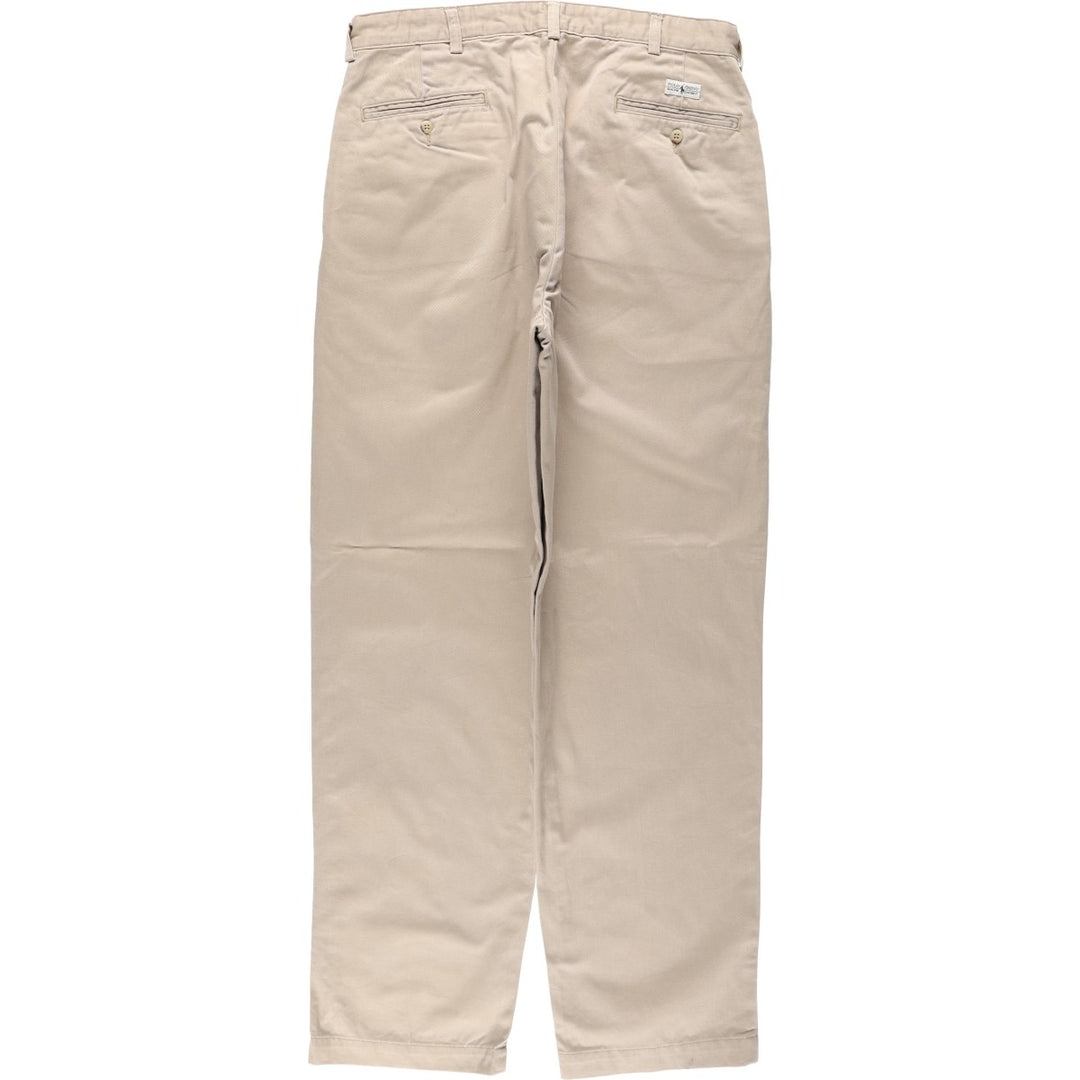 Ralph Lauren Polo Ralph Lauren Andrew Pant Two-pleat Chino Pants Men's Size W34 cotton Beige type Vintage Second Hand