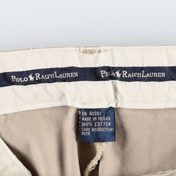 Ralph Lauren Polo Ralph Lauren Andrew Pant Two-pleat Chino Pants Men's Size W34 cotton Beige type Vintage Second Hand