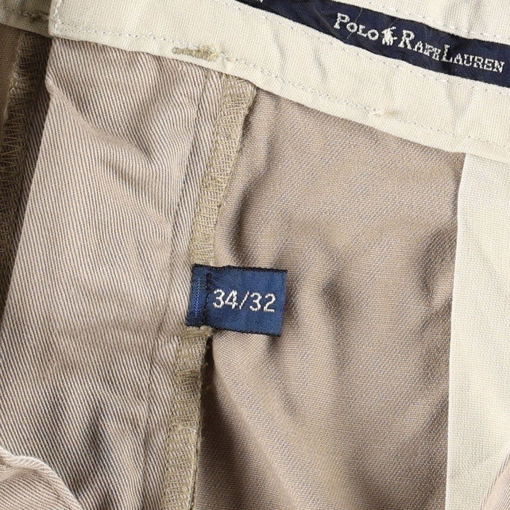 Ralph Lauren Polo Ralph Lauren Andrew Pant Two-pleat Chino Pants Men's Size W34 cotton Beige type Vintage Second Hand