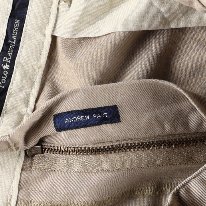 Ralph Lauren Polo Ralph Lauren Andrew Pant Two-pleat Chino Pants Men's Size W34 cotton Beige type Vintage Second Hand