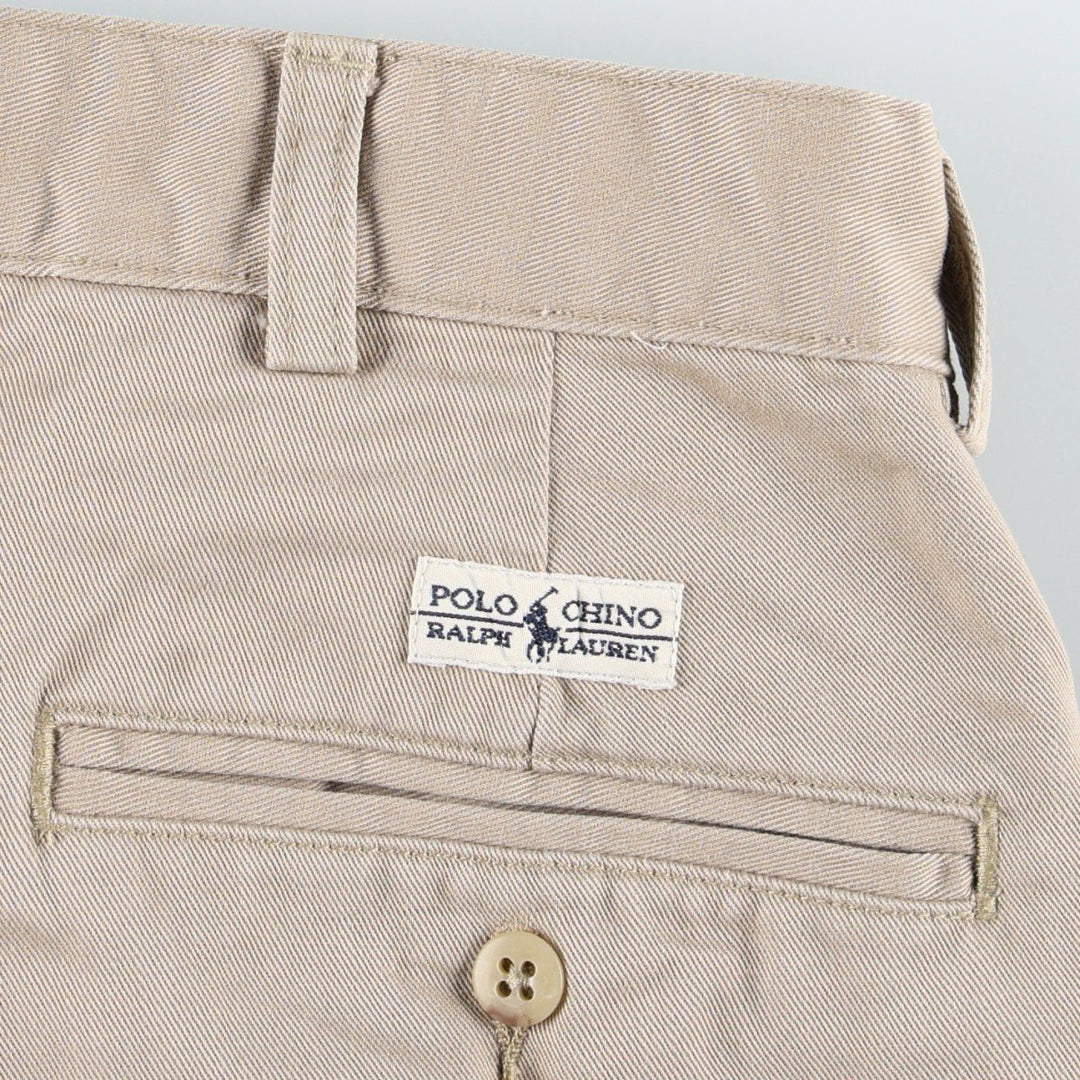 Ralph Lauren Polo Ralph Lauren Andrew Pant Two-pleat Chino Pants Men's Size W34 cotton Beige type Vintage Second Hand