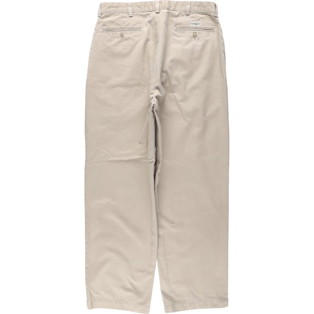 Ralph Lauren Polo Ralph Lauren Andrew Pant Two-pleat Chino Pants Men's W35 cotton Beige type Vintage Second Hand