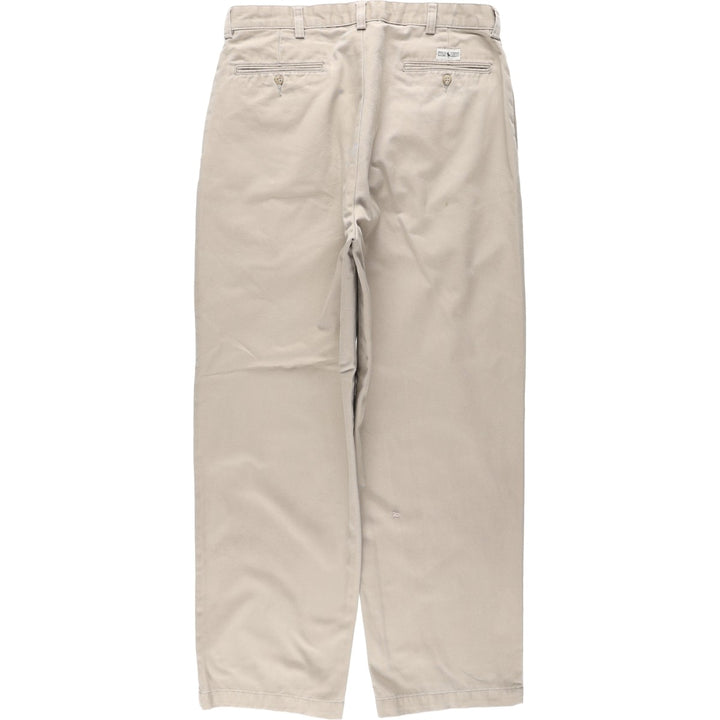Ralph Lauren Polo Ralph Lauren Andrew Pant Two-pleat Chino Pants Men's W35 cotton Beige type Vintage Second Hand