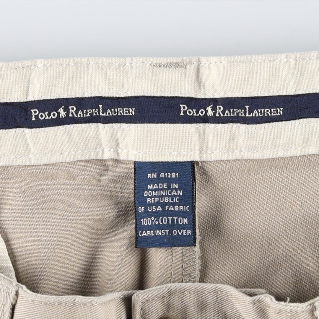 Ralph Lauren Polo Ralph Lauren Andrew Pant Two-pleat Chino Pants Men's W35 cotton Beige type Vintage Second Hand
