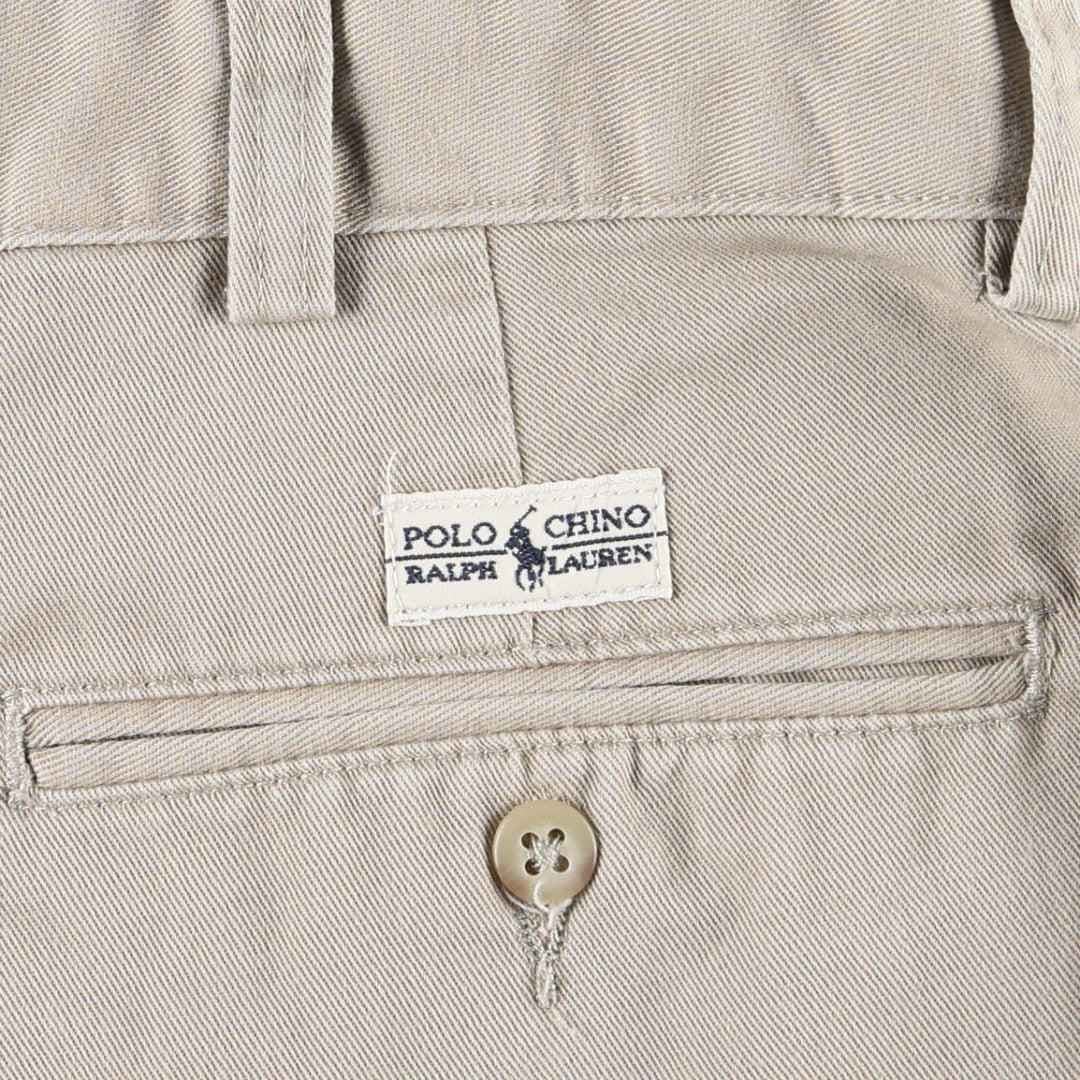 Ralph Lauren Polo Ralph Lauren Andrew Pant Two-pleat Chino Pants Men's W35 cotton Beige type Vintage Second Hand