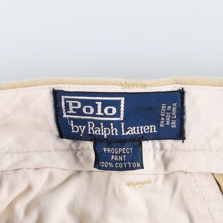 Ralph Lauren POLO by Ralph Lauren PROSPECT PANT Chino pants for men, equivalent to w35 cotton Beige type Vintage Second Hand