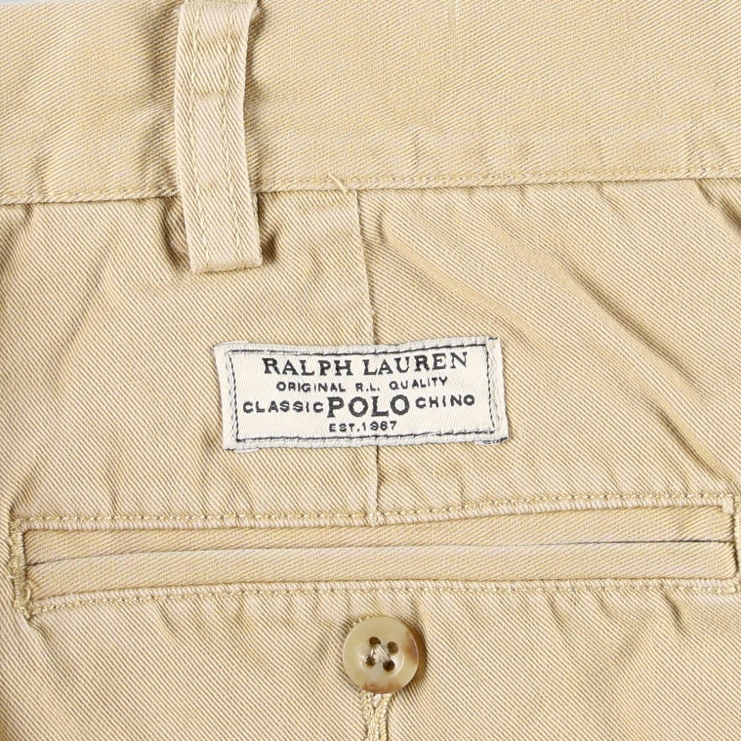 Ralph Lauren POLO by Ralph Lauren PROSPECT PANT Chino pants for men, equivalent to w35 cotton Beige type Vintage Second Hand