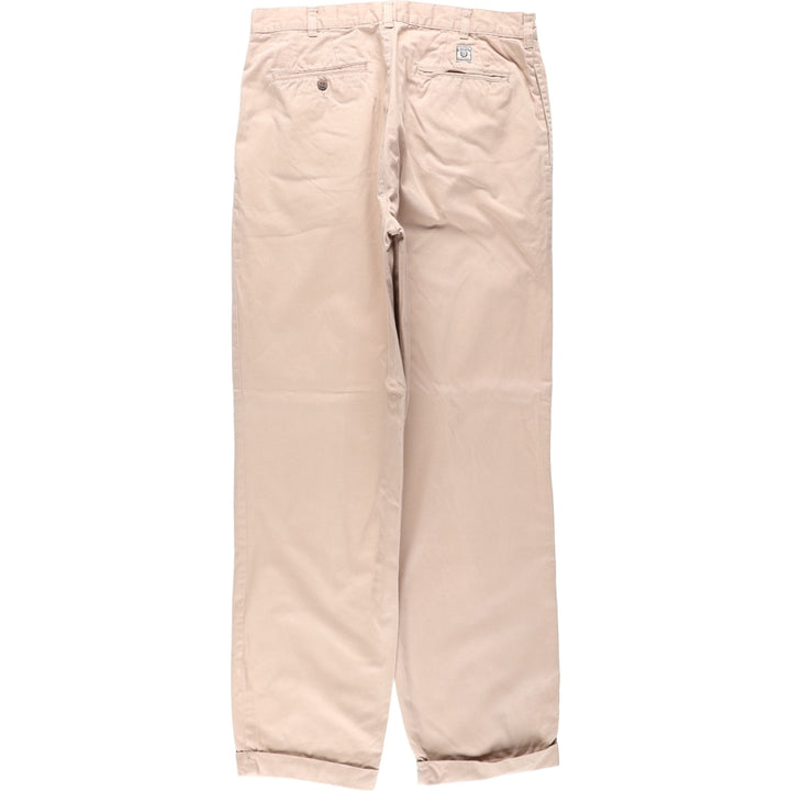 1980'S Ralph Lauren CHAPS Chino Pants, Waist: 36, Inseam: 34 (Men's W34 equivalent), Vintage. cotton Beige type Vintage Second Hand