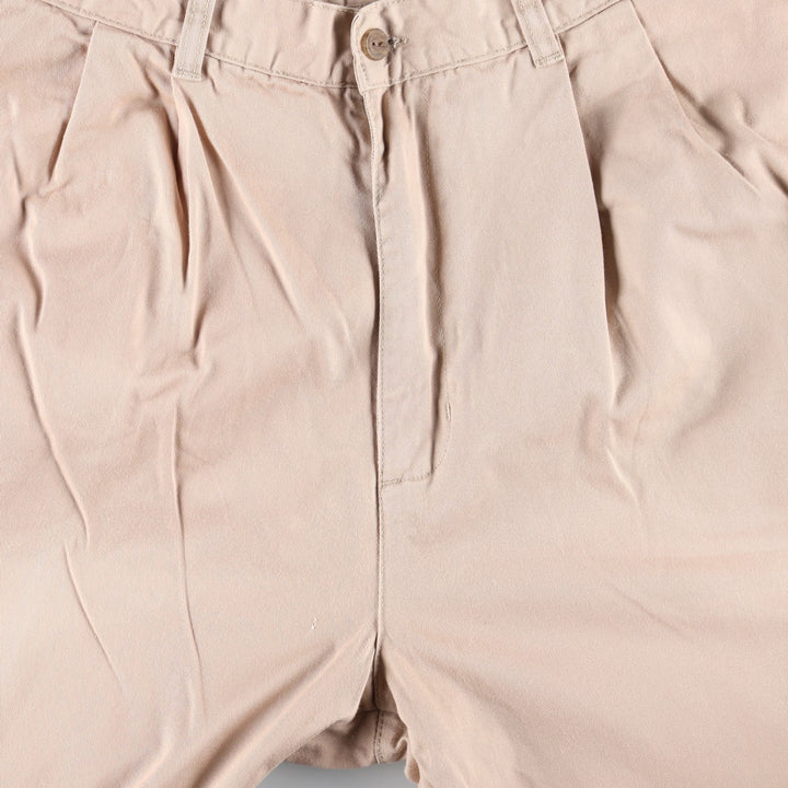 1980'S Ralph Lauren CHAPS Chino Pants, Waist: 36, Inseam: 34 (Men's W34 equivalent), Vintage. cotton Beige type Vintage Second Hand
