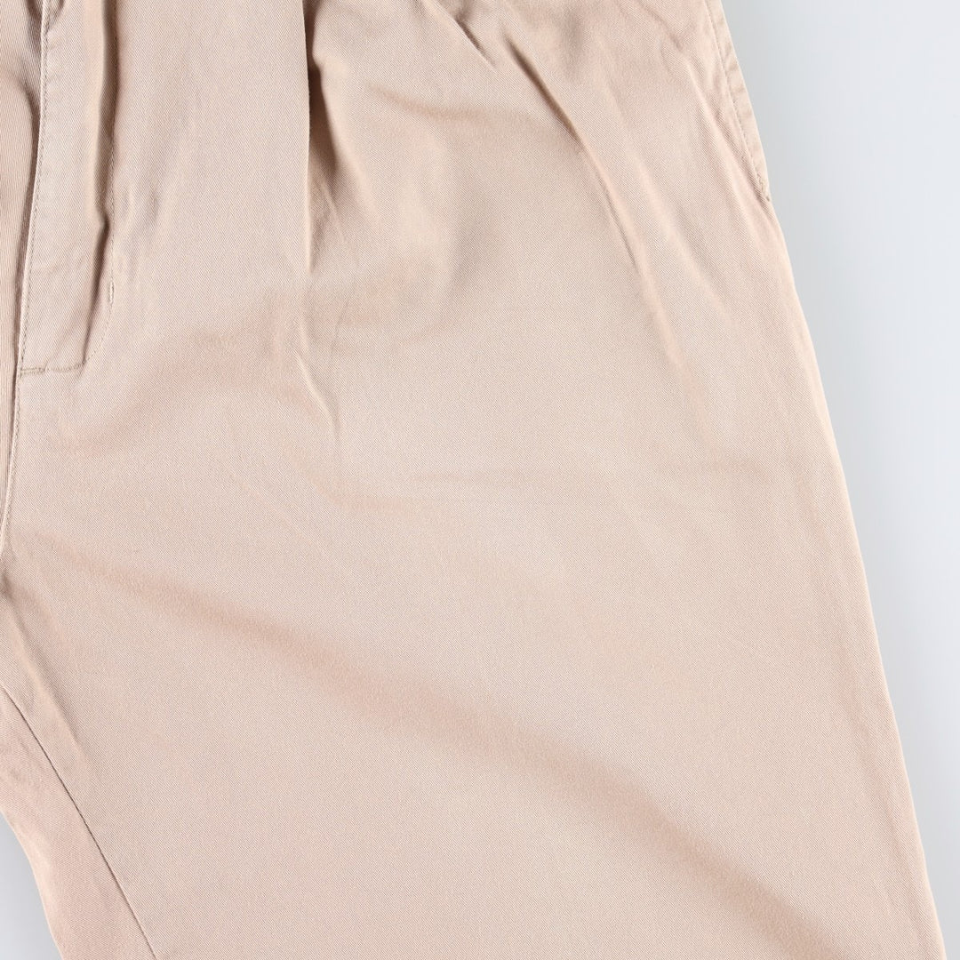 1980'S Ralph Lauren CHAPS Chino Pants, Waist: 36, Inseam: 34 (Men's W34 equivalent), Vintage. cotton Beige type Vintage Second Hand