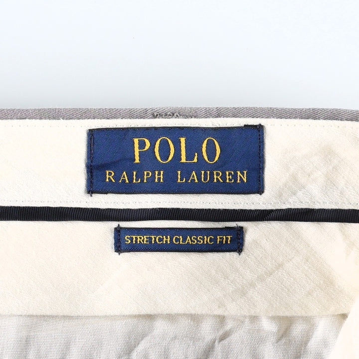 Ralph Lauren POLO RALPH LAUREN Stretch Classic Fit Chino Pants, Men's Size W36 (approx.) cotton gray type Vintage Second Hand