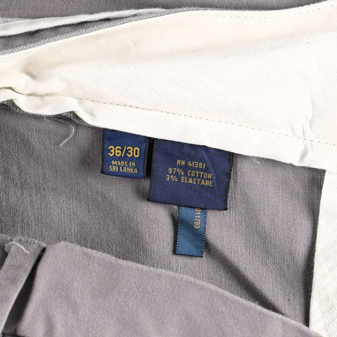 Ralph Lauren POLO RALPH LAUREN Stretch Classic Fit Chino Pants, Men's Size W36 (approx.) cotton gray type Vintage Second Hand