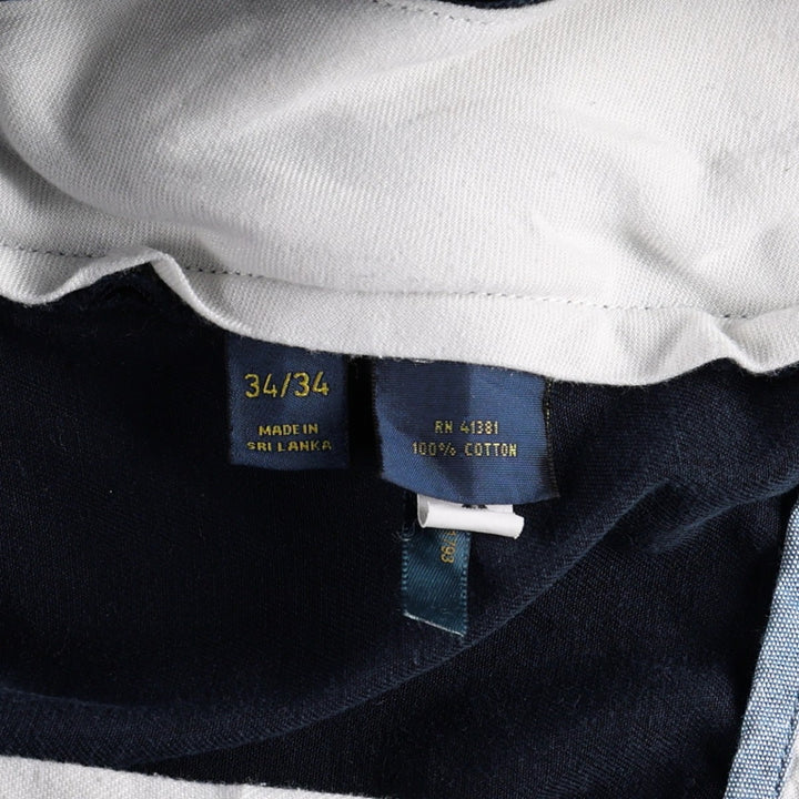 Ralph Lauren POLO RALPH LAUREN Relaxed Fit Chino Pants, Men's Size W35 (approx.) cotton navy blue type Vintage Second Hand