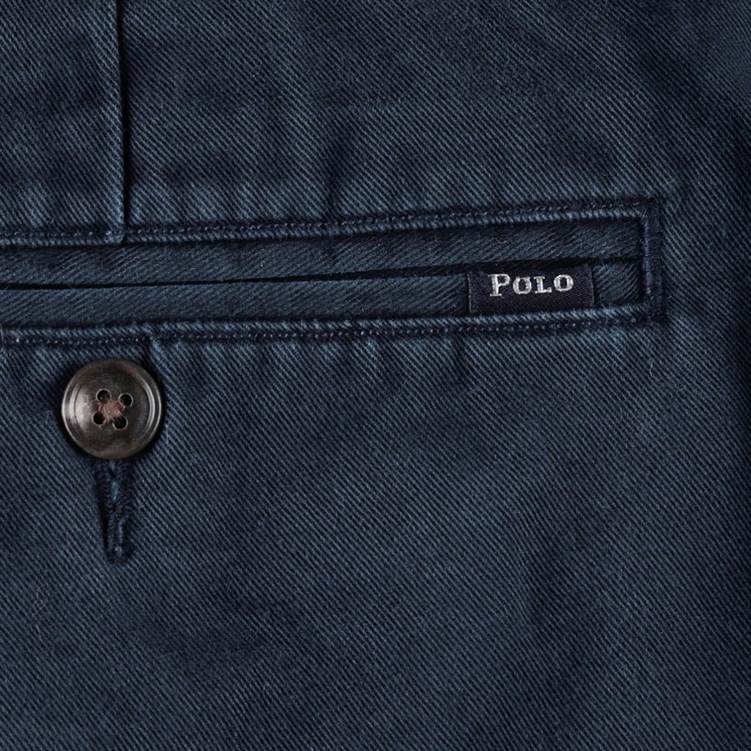 Ralph Lauren POLO RALPH LAUREN Relaxed Fit Chino Pants, Men's Size W35 (approx.) cotton navy blue type Vintage Second Hand