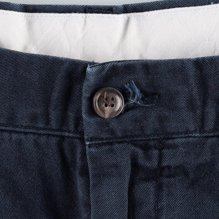 Ralph Lauren POLO RALPH LAUREN Relaxed Fit Chino Pants, Men's Size W35 (approx.) cotton navy blue type Vintage Second Hand