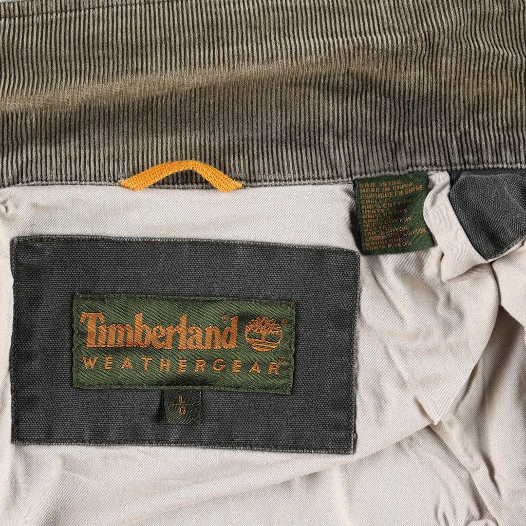 2000'S Timberland Weathergear Duck Work Jacket, Men's Size L (approx.) cotton gray type Vintage Second Hand