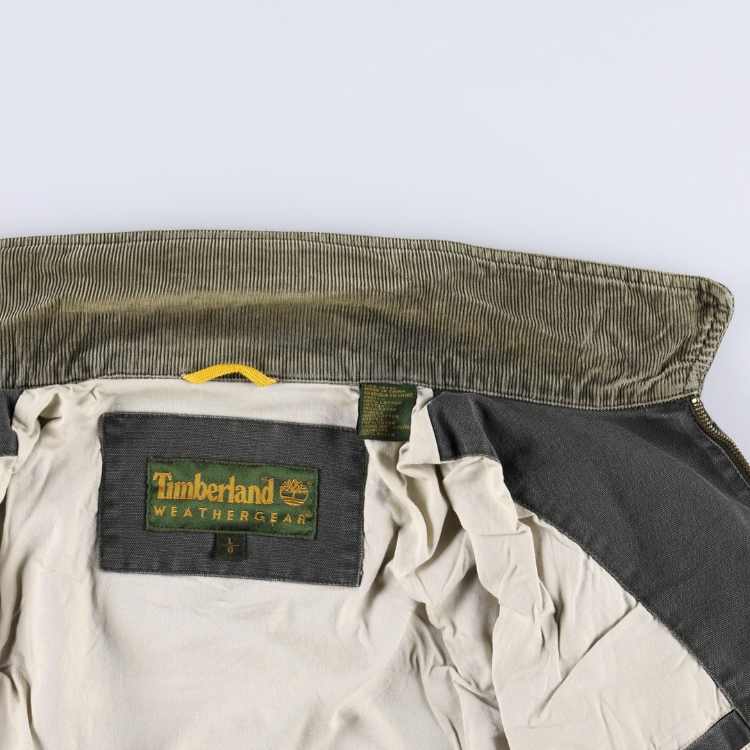 2000'S Timberland Weathergear Duck Work Jacket, Men's Size L (approx.) cotton gray type Vintage Second Hand