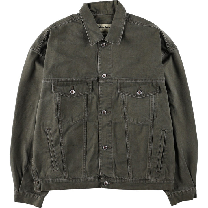 Eddie Bauer Cotton Jacket, Men's Size L cotton Khaki type Vintage Second Hand