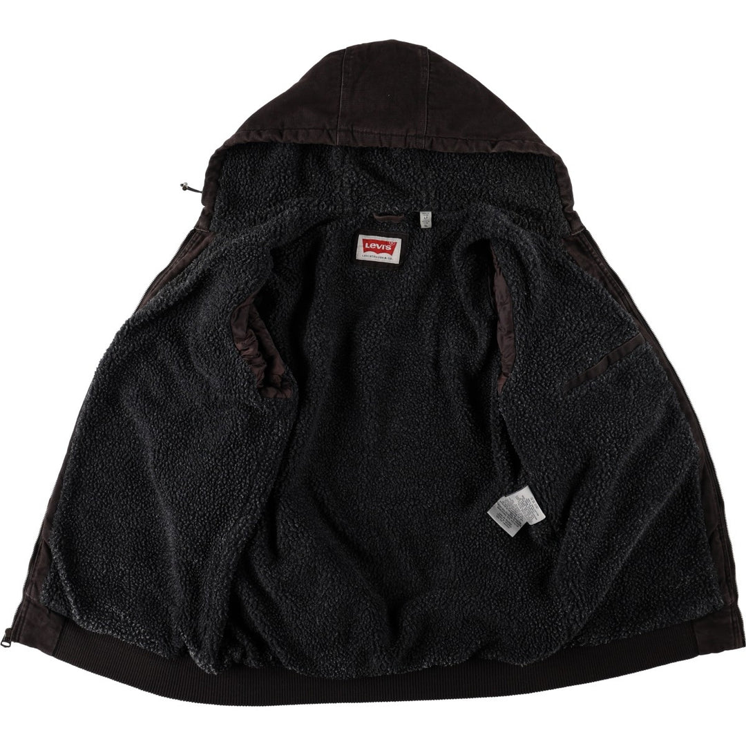 Levi's Duck Full-Zip Hoodie, Men's Size L (approx.) cotton brown type Vintage Second Hand
