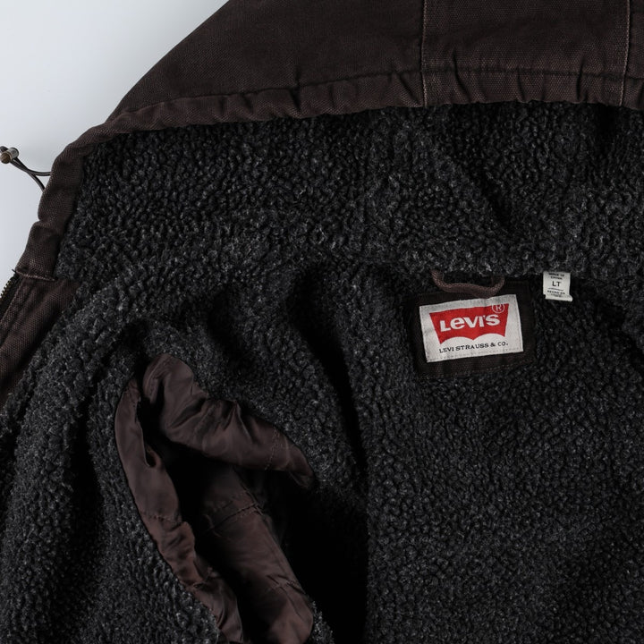 Levi's Duck Full-Zip Hoodie, Men's Size L (approx.) cotton brown type Vintage Second Hand