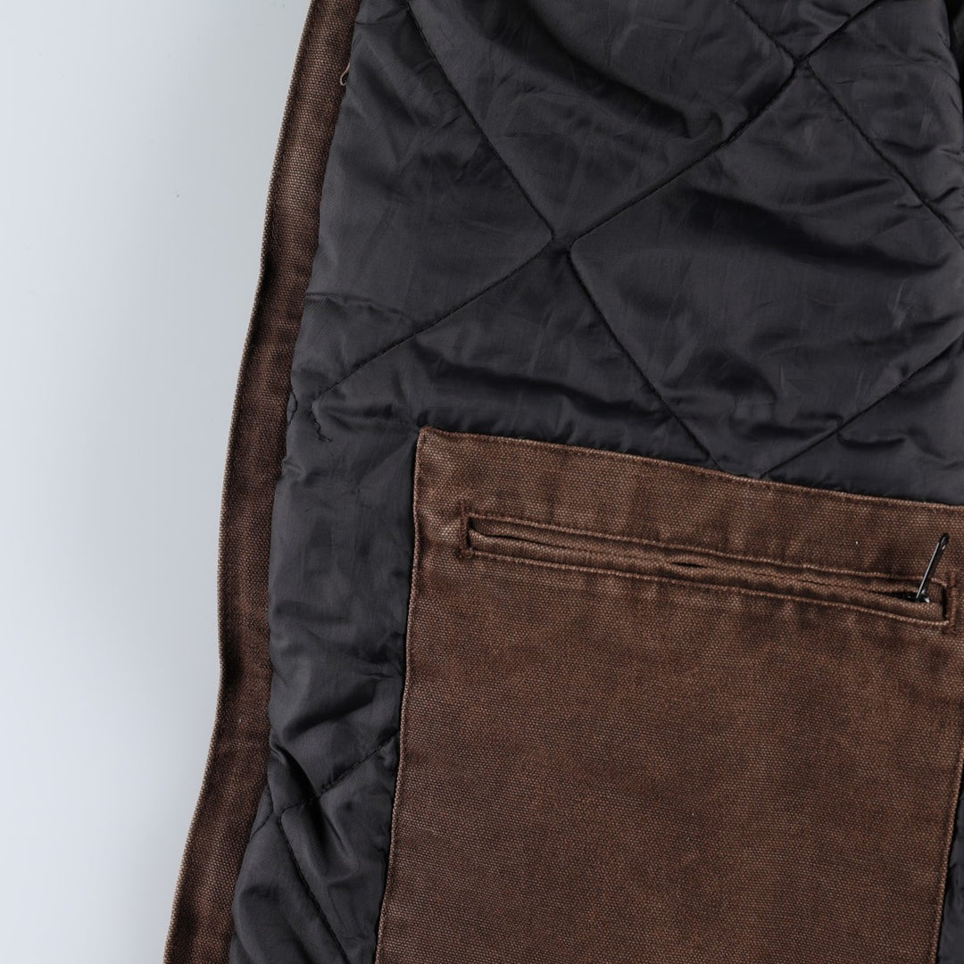 Carhartt Traditional Coat, Padded Duck Full-Zip Hoodie, Made in USA, Men's Size XL (approx.) cotton brown type Vintage Second Hand