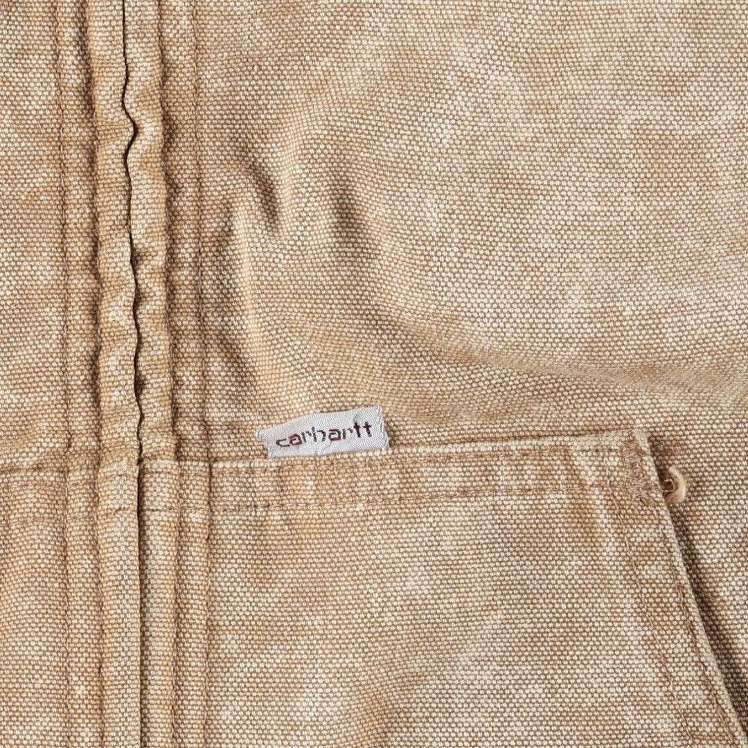 Carhartt Active Jacket Duck Full Zip Hoodie Men's XXL unclear Beige type Vintage Second Hand