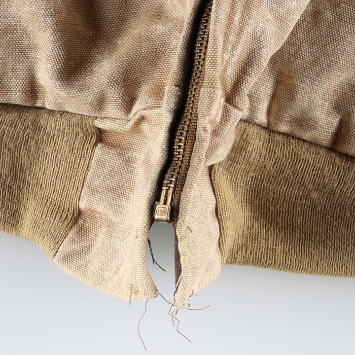 Carhartt Active Jacket Duck Full Zip Hoodie Men's XXL unclear Beige type Vintage Second Hand
