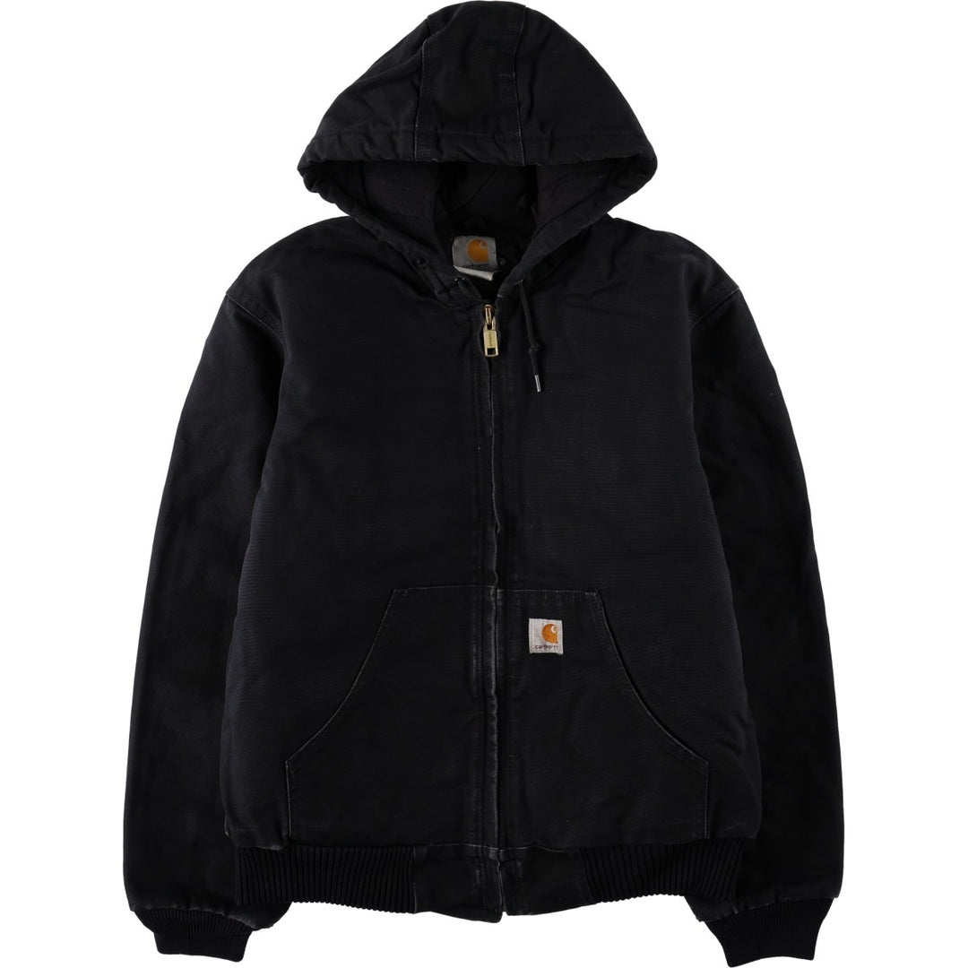 Carhartt Active Jacket, Padded, Duck Full-Zip Hoodie, Men's Size S (approx.) cotton black type Vintage Second Hand