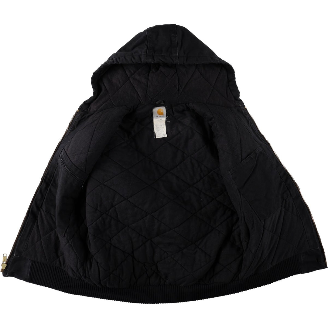Carhartt Active Jacket, Padded, Duck Full-Zip Hoodie, Men's Size S (approx.) cotton black type Vintage Second Hand