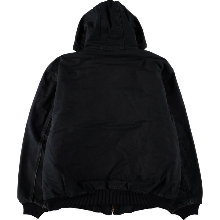Carhartt J140 Active Jacket, Duck Full-Zip Hoodie, Made in USA, Men's Size XL (approx.) cotton black type Vintage Second Hand