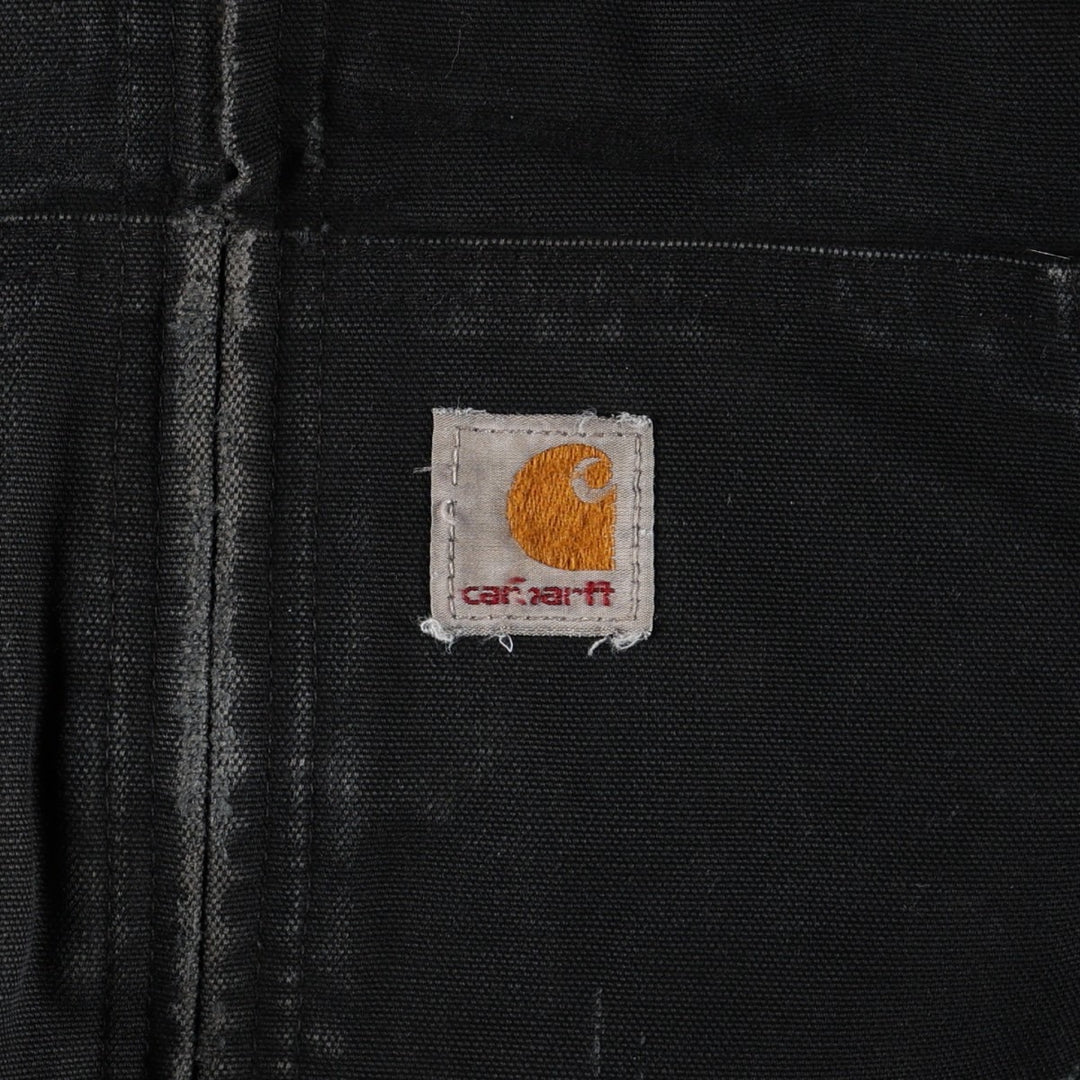 Carhartt J140 Active Jacket, Duck Full-Zip Hoodie, Made in USA, Men's Size XL (approx.) cotton black type Vintage Second Hand