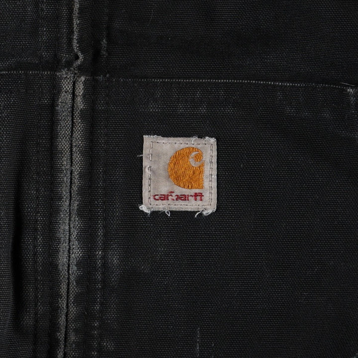 Carhartt J140 Active Jacket, Duck Full-Zip Hoodie, Made in USA, Men's Size XL (approx.) cotton black type Vintage Second Hand