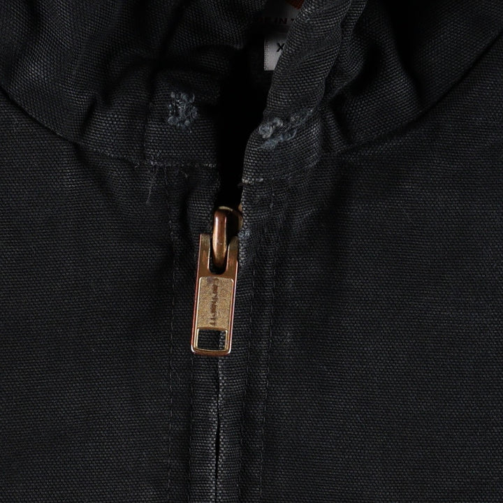 Carhartt J140 Active Jacket, Duck Full-Zip Hoodie, Made in USA, Men's Size XL (approx.) cotton black type Vintage Second Hand