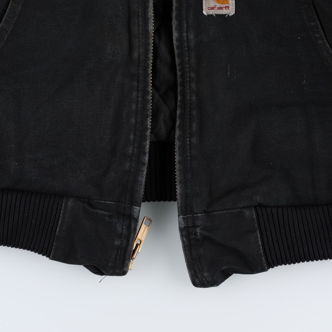 Carhartt J140 Active Jacket, Duck Full-Zip Hoodie, Made in USA, Men's Size XL (approx.) cotton black type Vintage Second Hand