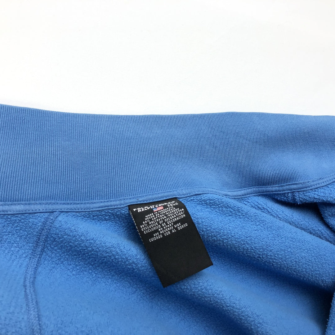 Ralph Lauren POLO JEANS COMPANY Full Zip Sweatshirt Trainer Men's XXL cotton Blue type light blue Vintage Second Hand