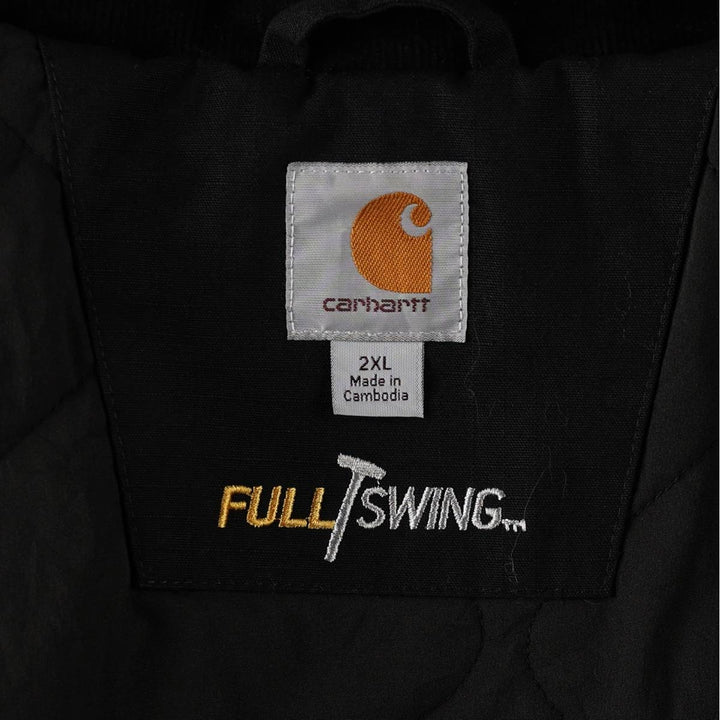 Carhartt FULL SWING padded work jacket, men's size XXL equivalent. cotton black type Vintage Second Hand
