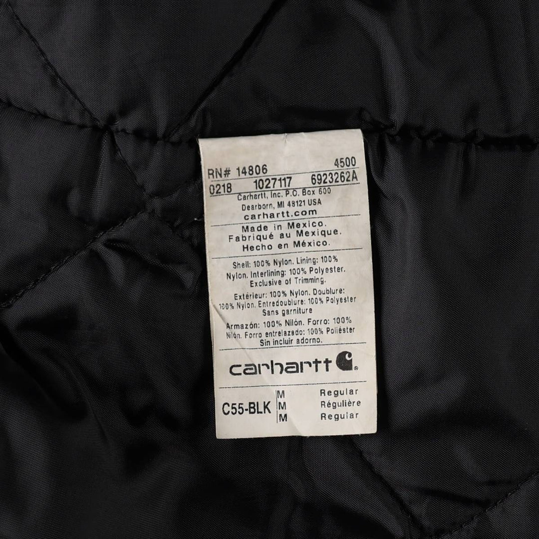Carhartt Traditional Coat, Padded Work Jacket, Men's Size Medium Nylon black type Vintage Second Hand