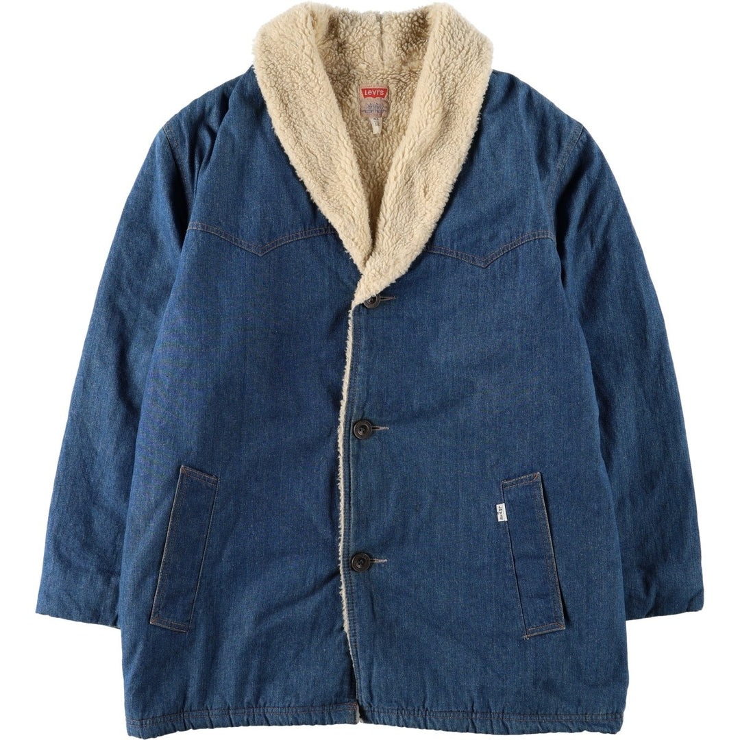 Levi's Padded Denim Jacket, Men's Size XL cotton blue type Vintage Second Hand