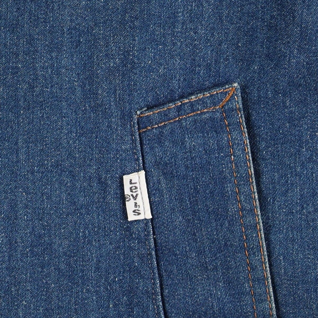 Levi's Padded Denim Jacket, Men's Size XL cotton blue type Vintage Second Hand