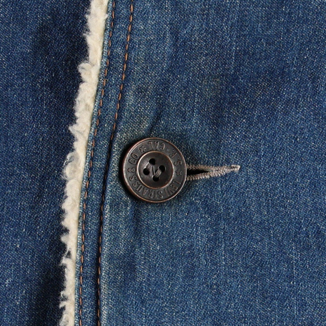 Levi's Padded Denim Jacket, Men's Size XL cotton blue type Vintage Second Hand