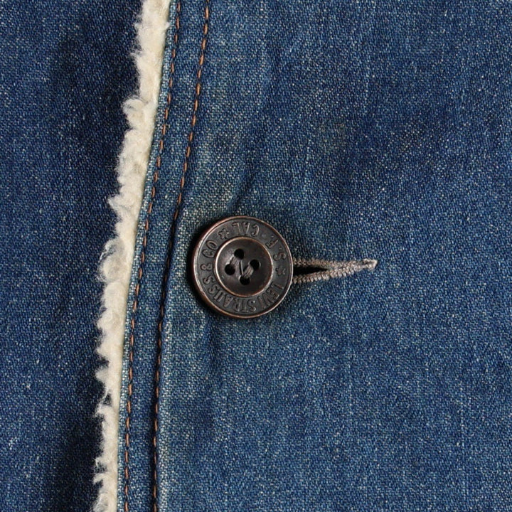 Levi's Padded Denim Jacket, Men's Size XL cotton blue type Vintage Second Hand