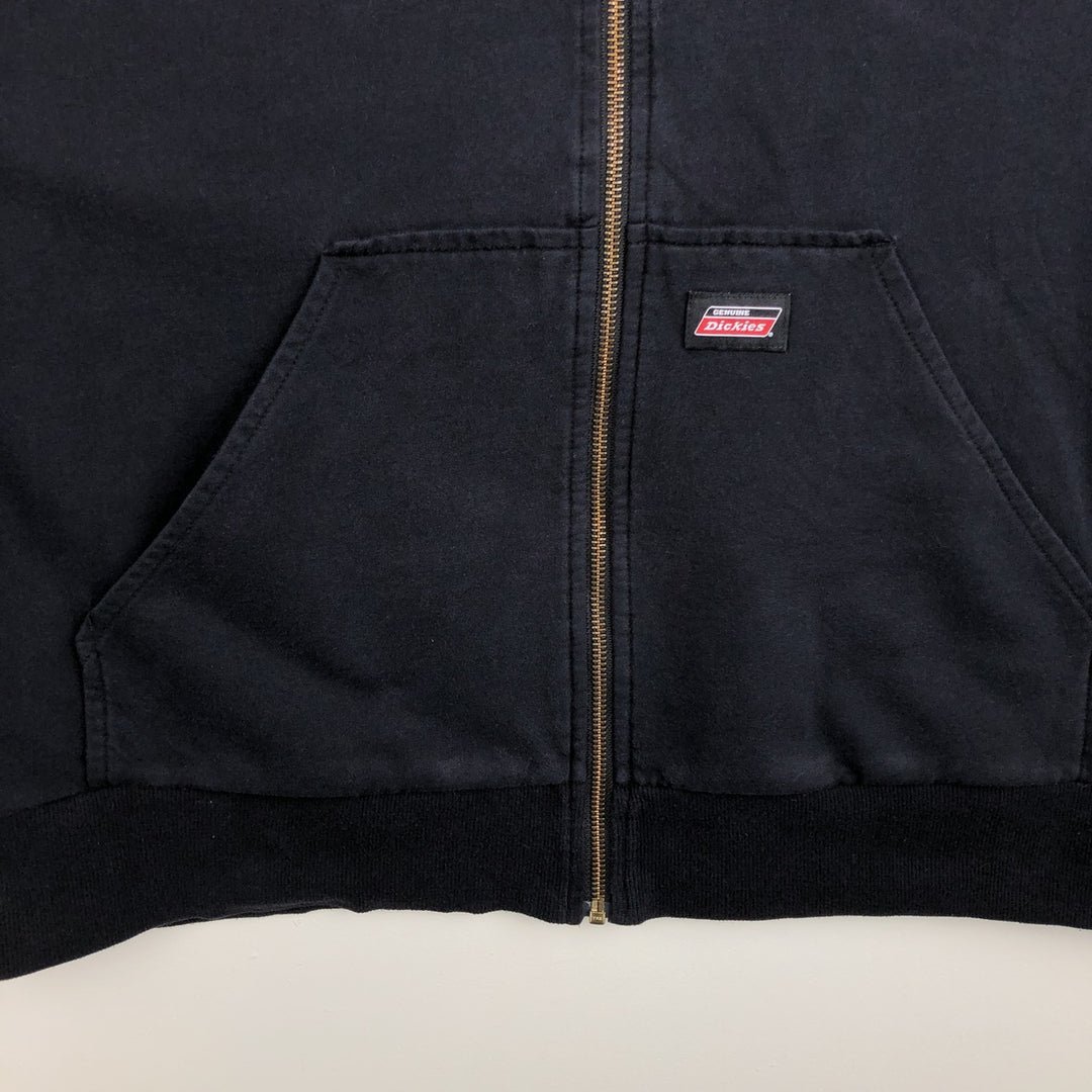 Dickies Sweat Full Zip Hoodie Men's XL cotton black type Vintage Second Hand