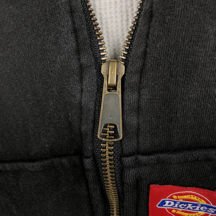 Dickies Sweat Full Zip Hoodie Men's L size cotton black type Vintage Second Hand
